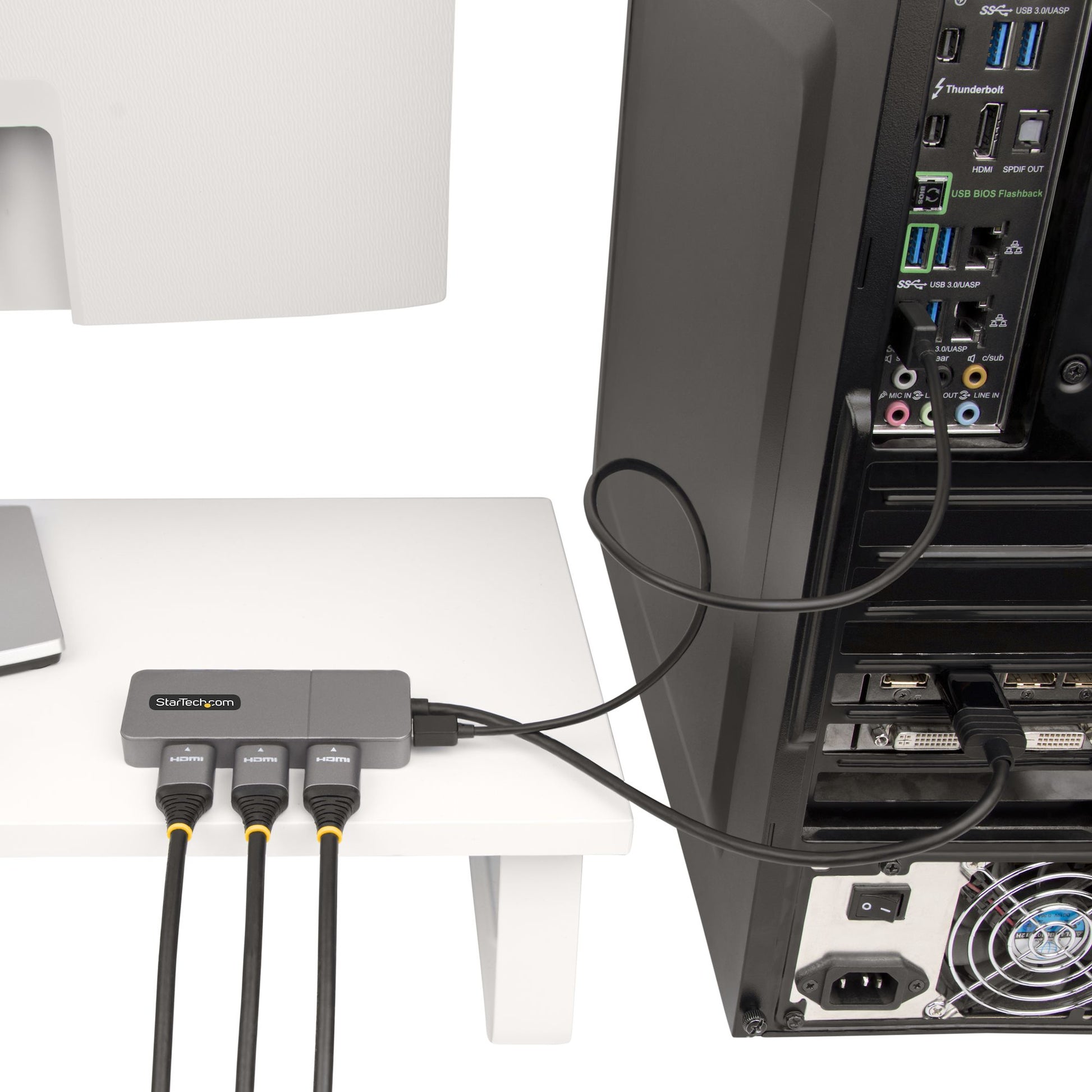 StarTech.com DisplayPort zu 3× HDMI MST-Hub – 4096 × 2160 @ 60 Hz, DP 1.4, 0,3 m, für Windows 10/11