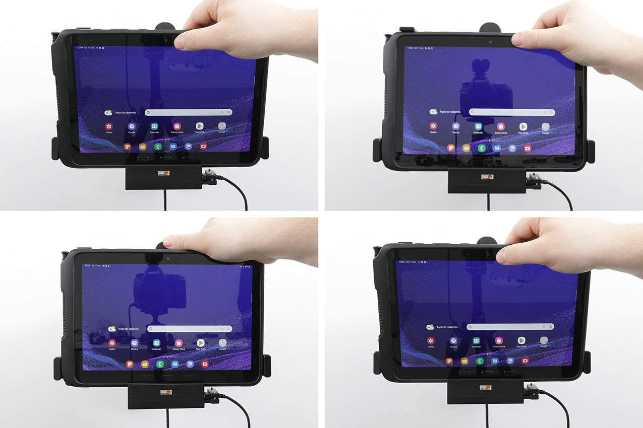 Brodit Tablet-Wandhalterung – für Samsung Galaxy Tab Active 5 Pro SM‑X356B – USB‑A Host – Schwarz