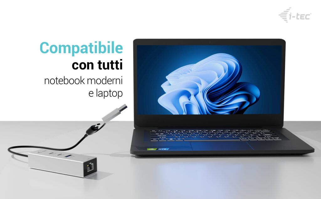 i-tec USB-Hub – USB-C/USB-A, 2× USB-C, 1× USB-A, 2.5GbE, für Windows/Mac/ChromeOS