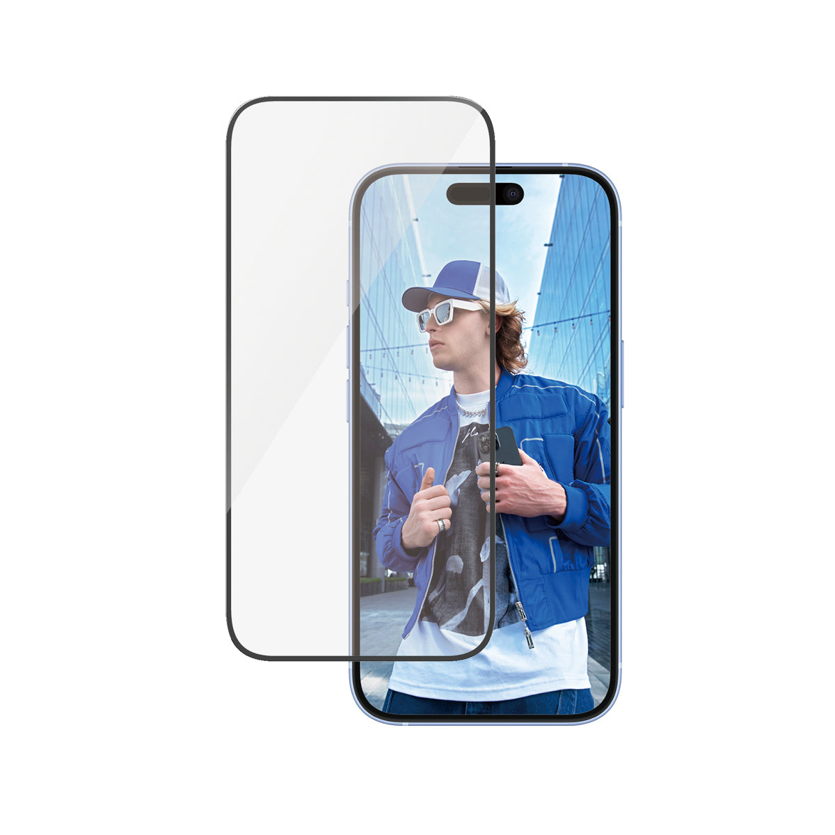 PanzerGlass Displayschutz, gehärtetes Glas, transparent – für Apple iPhone 16/iPhone 15 – 1er-Pack
