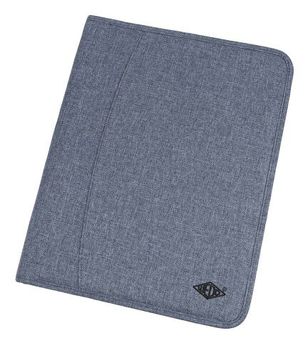 Wedo Denim Schreibmappe für A4, Reissverschluss, Polyester, Blau