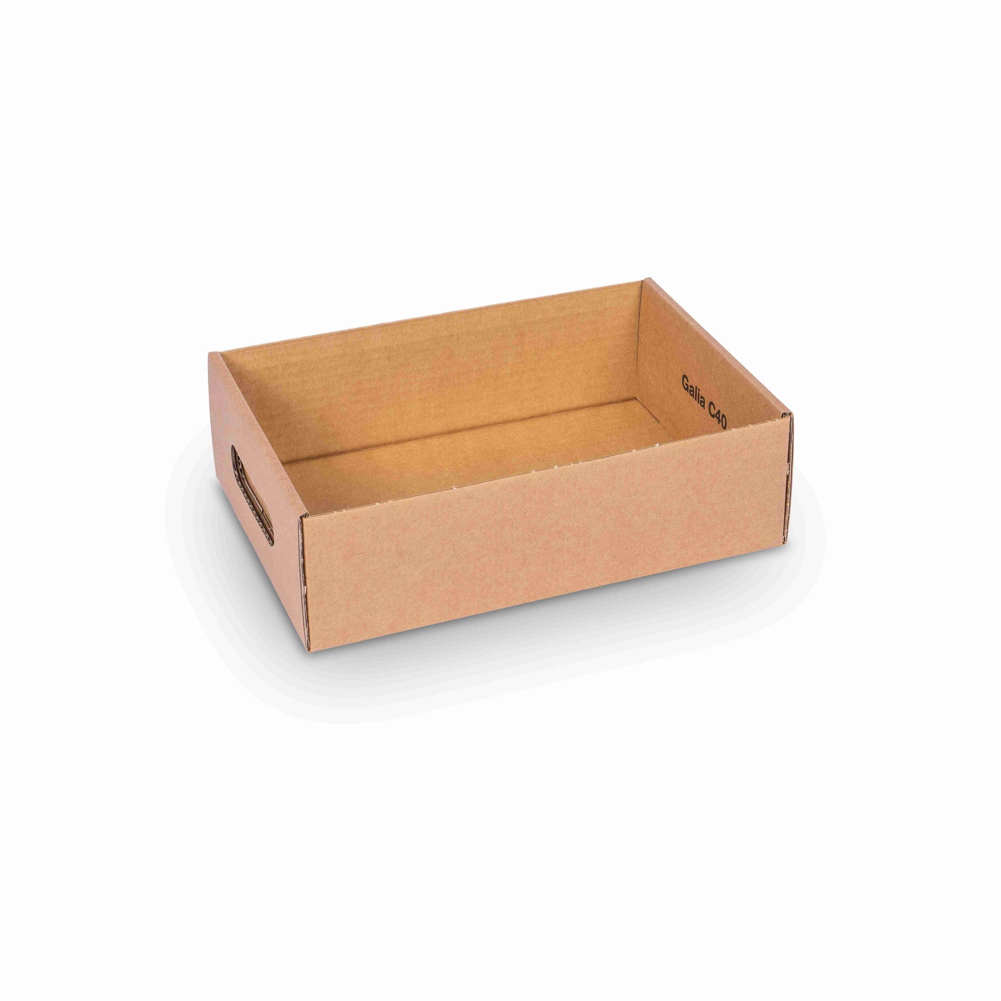Model Galia C40 Teleskop-Box Boden – 267 × 187 × 84 mm, einwellig (4 mm), braun – 1 Stk.