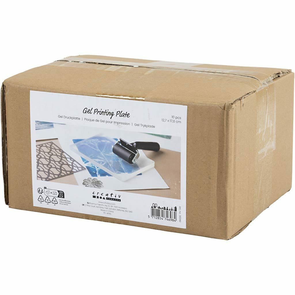 Creativ Company Arbeitsplatte Linoldruck – transparent – 12,7 × 17,8 cm, 10 Stück