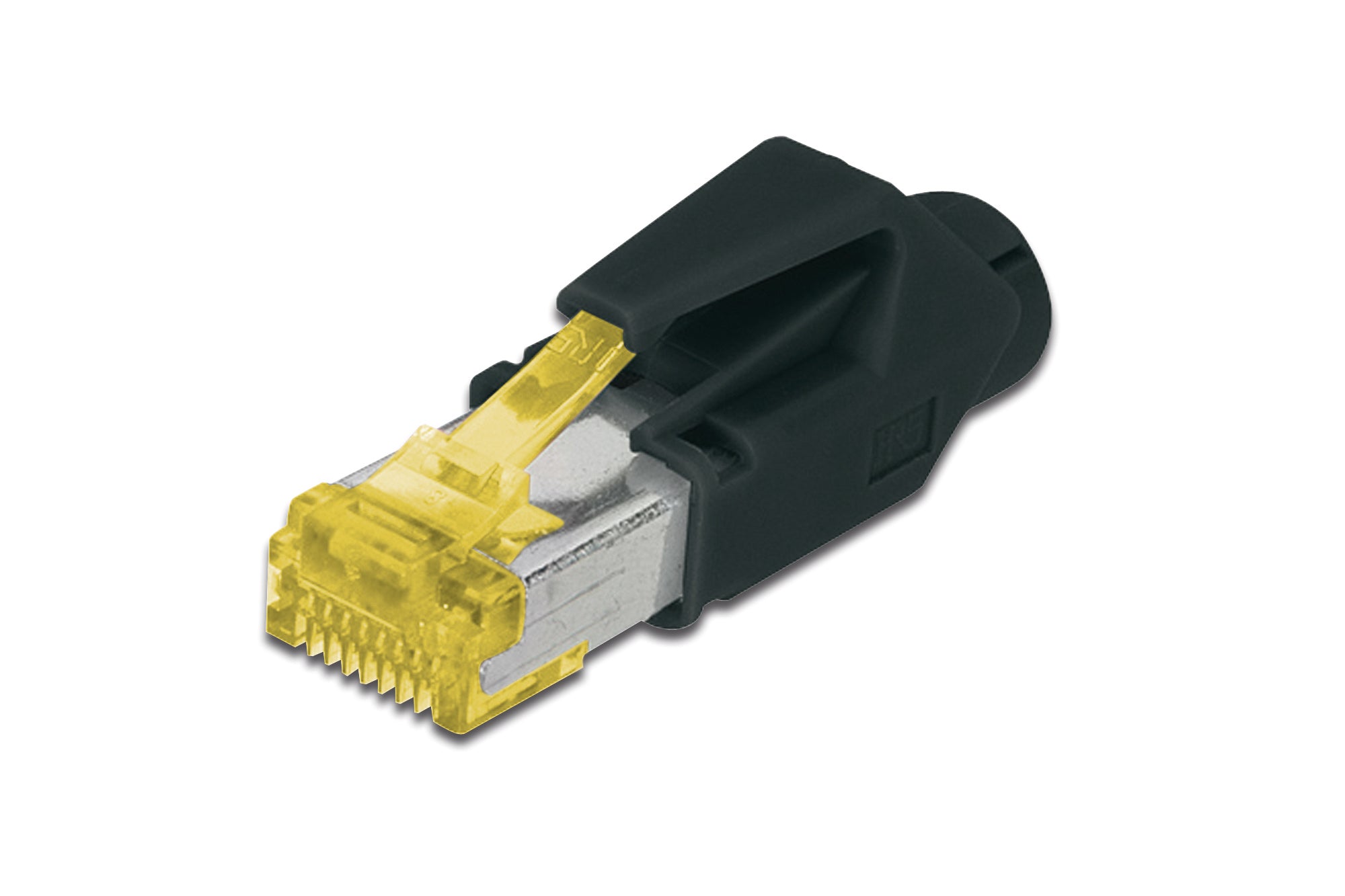 Digitus TM31 RJ-45-Stecker – CAT 6A, 8P8C, 1 Stück, Schwarz/Gelb
