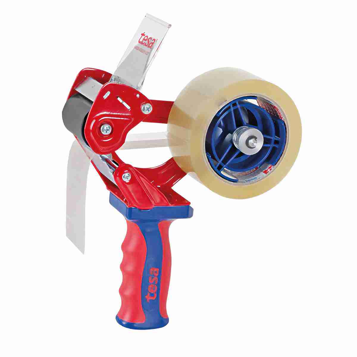 TESA Handabroller Comfort – für Klebeband bis 50 mm, Kern 3″, Metall – 1 Stück