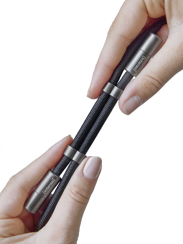 Intenso Daten- & Ladekabel – USB-C auf USB-C 1,65 m, PD 60 W, geflochten – für USB-C Geräte