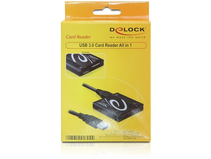 DeLOCK 91704 – Smartcard-Leser – USB 3.2 Gen 1 (3.1 Gen 1), Schwarz