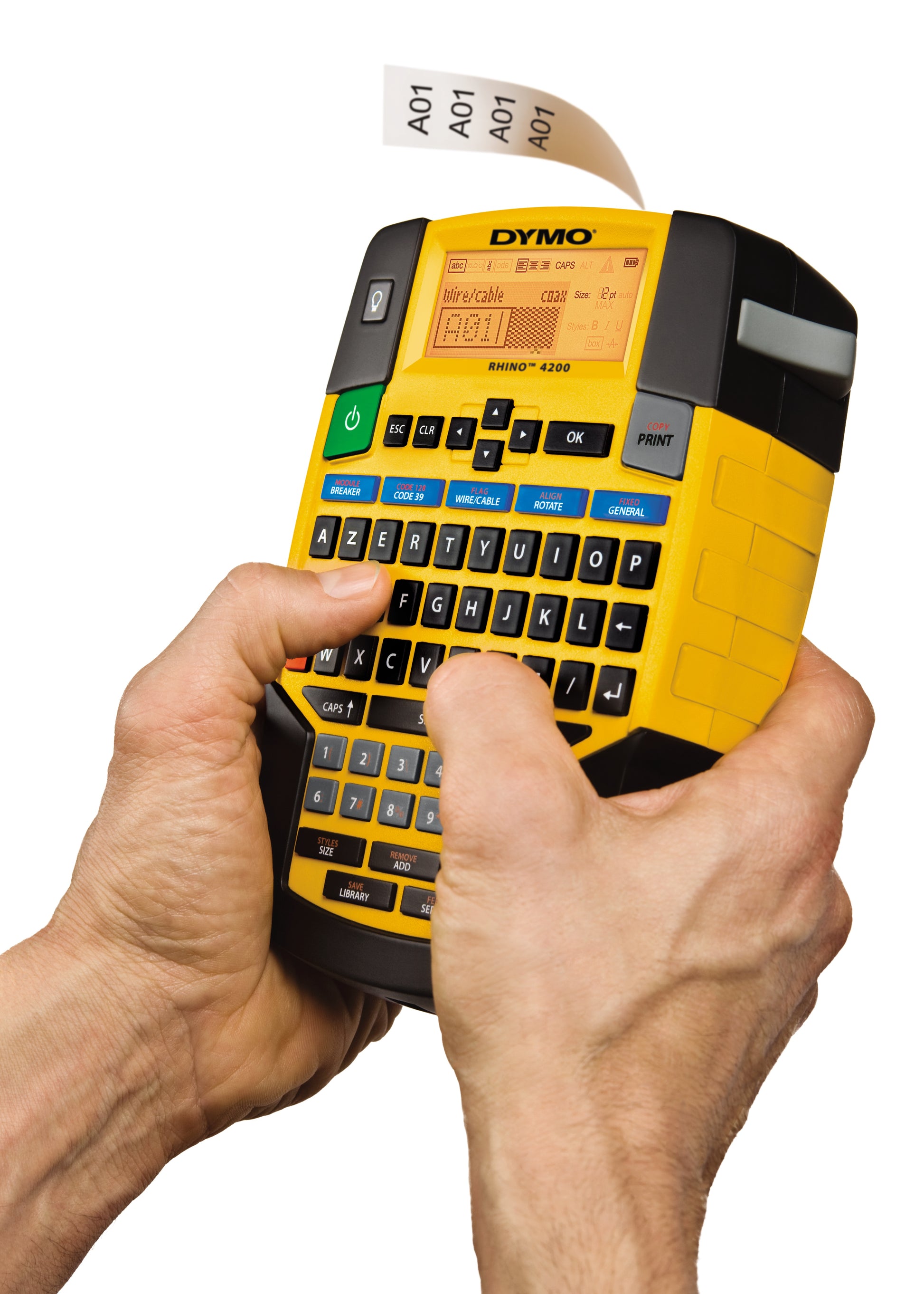 DYMO Rhino 4200 – Beschriftungsgerät, für 19 mm Bänder, AZERTY