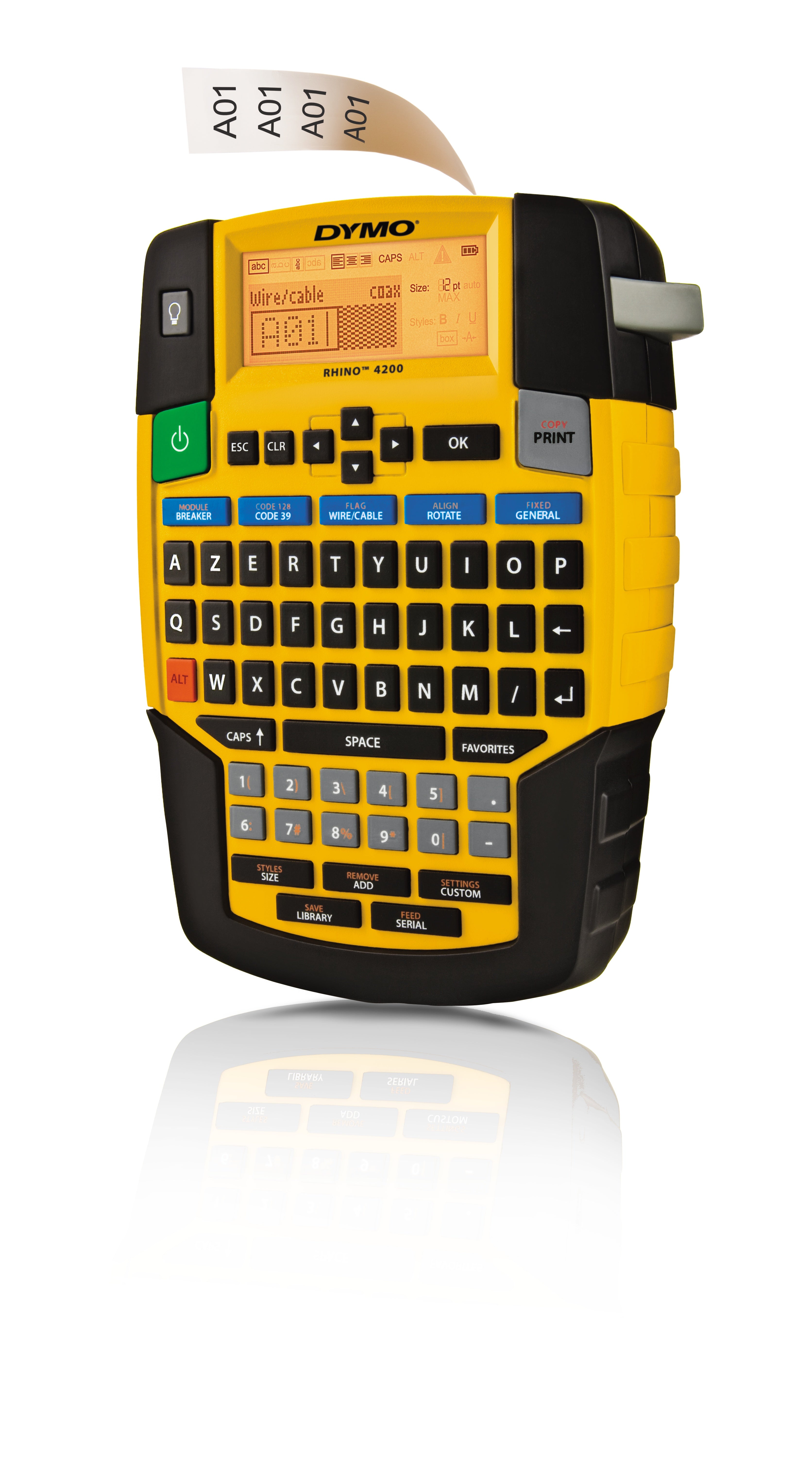 DYMO Rhino 4200 – Beschriftungsgerät, für 19 mm Bänder, AZERTY
