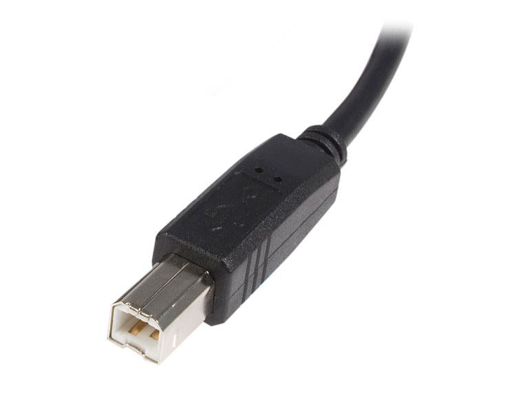 StarTech.com USB-A-auf-USB-B-Kabel – USB 2.0 (480 Mbit/s) – 1 m – PVC-Mantel – Schwarz