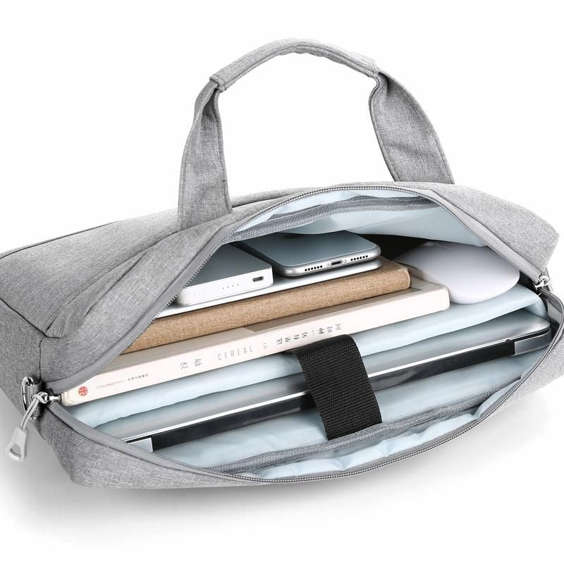 eSTUFF Notebook-Tasche für Notebooks bis 14,1" – mit abnehmbarem Schultergurt, grau