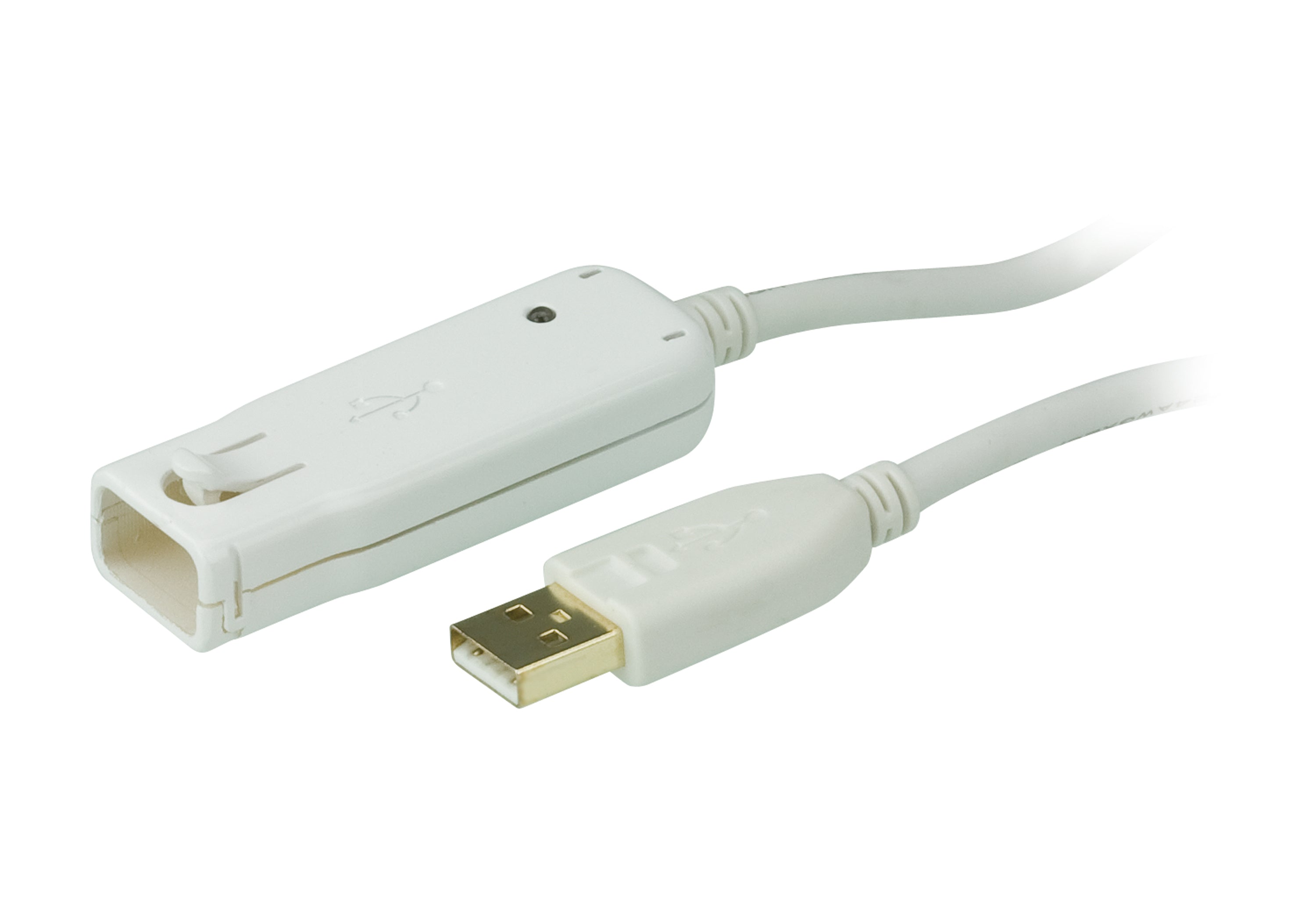 ATEN USB-A Verlängerungskabel (Stecker auf Buchse) – USB 2.0 (480 Mbps) – 12 m – Weiss