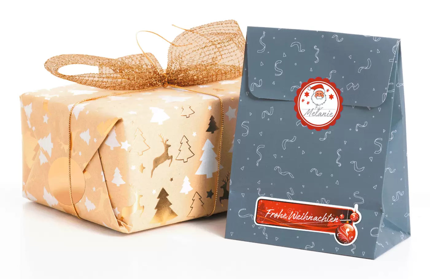 HERMA Schmucketiketten Decor Weihnachten – 84 × 120 mm – mehrfarbig – 10 Stk.