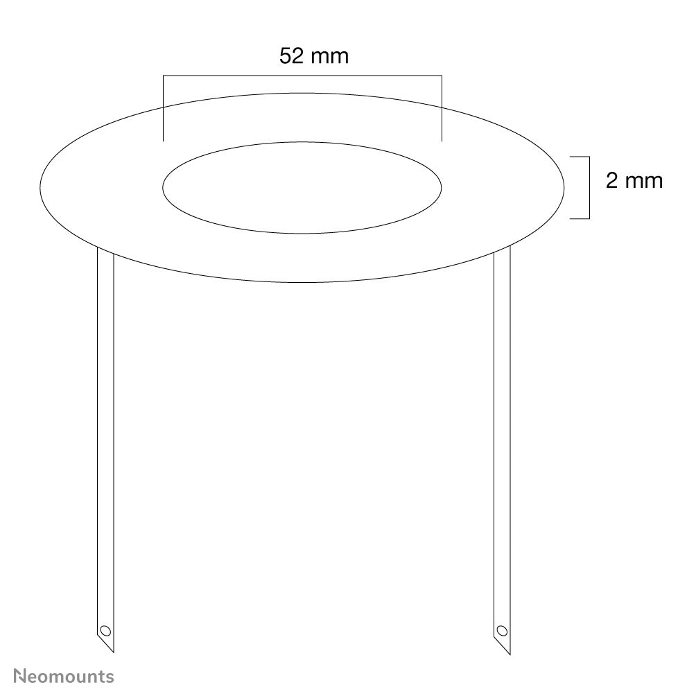 Neomounts FPMA-CRS5 – Monitor-Deckenhalterung – Silber – für FPMA-C100, FPMA-C100SILVER