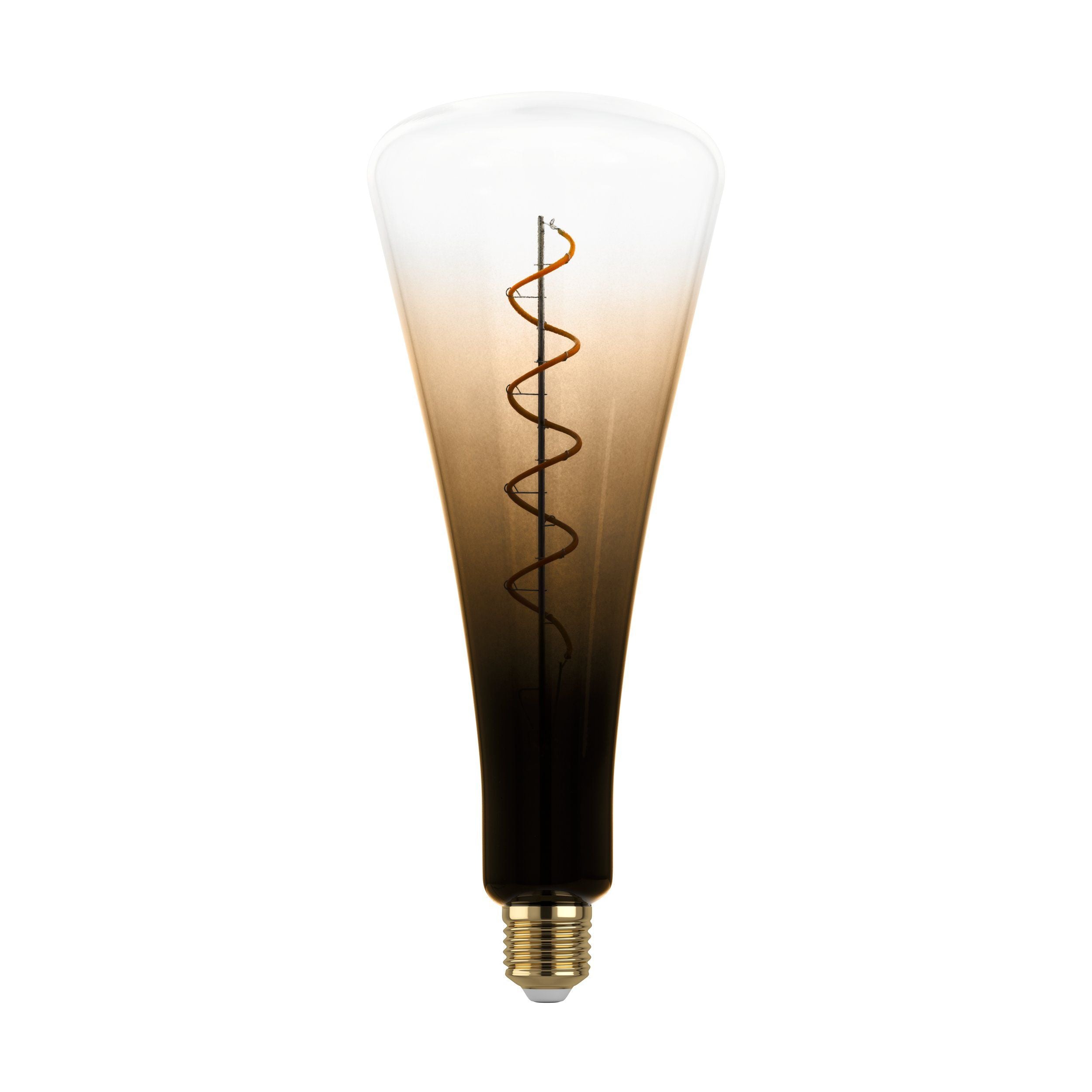 EGLO LED-Leuchtmittel Kolbenform E27 – 4 W dimmbar, 120 lm, 1700 K warmweiss, braunes Glas
