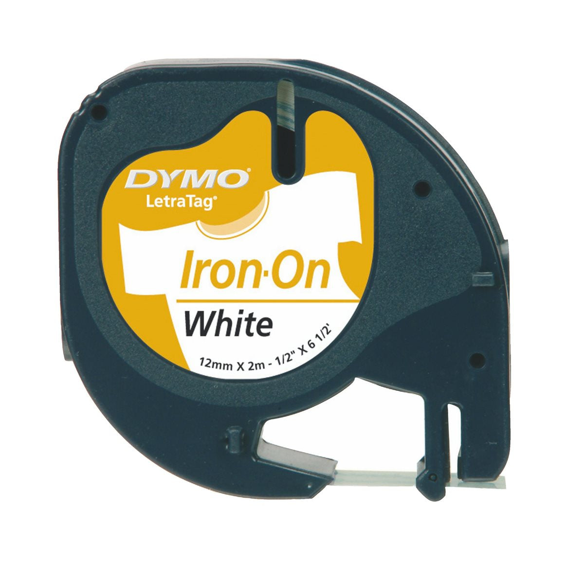 DYMO Textilband – 12 mm × 2 m, weiss, schwarz, LetraTag