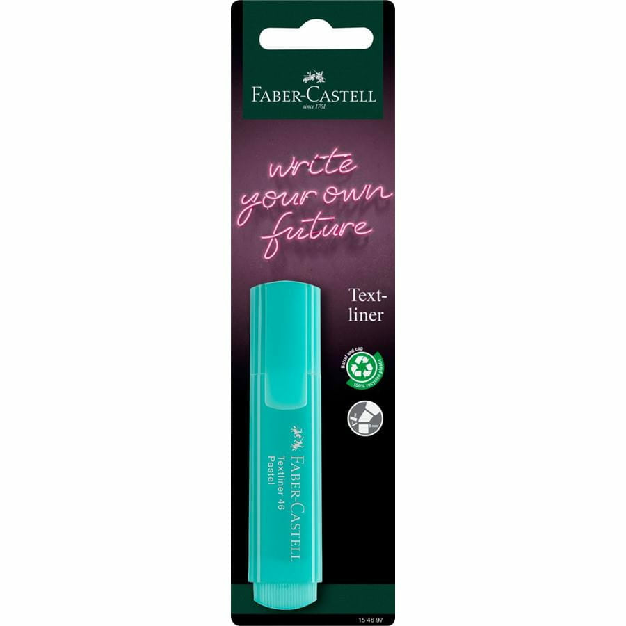 Faber-Castell 46 Pastell Textmarker Farben sortiert Pastell – Keilspitze, 1–5 mm, nachfüllbar
