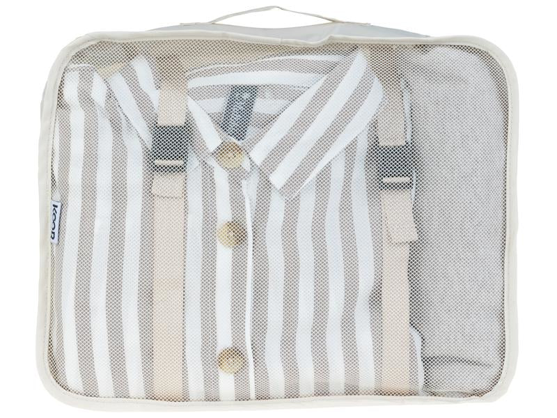 KOOR Packhilfen-Set Reesa Large – Reissverschluss – 10 l – Beige, Polyester – 2 Stk.