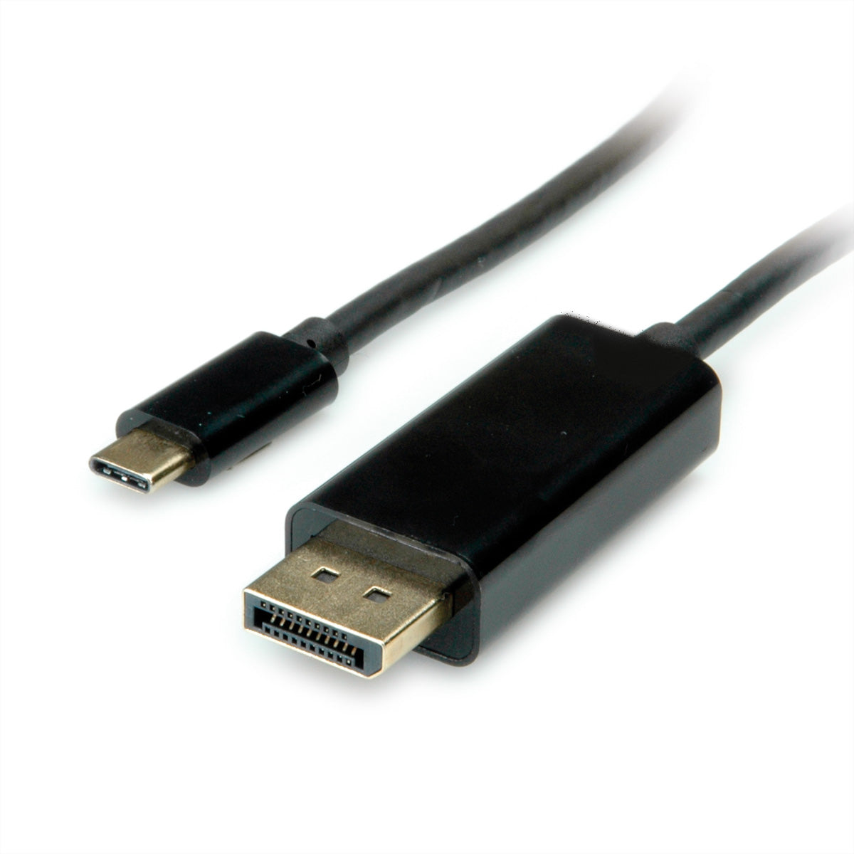 VALUE USB-C zu DisplayPort Kabel – 4K (3840 × 2160) @ 60 Hz, 1 m, DisplayPort 1.2, Schwarz