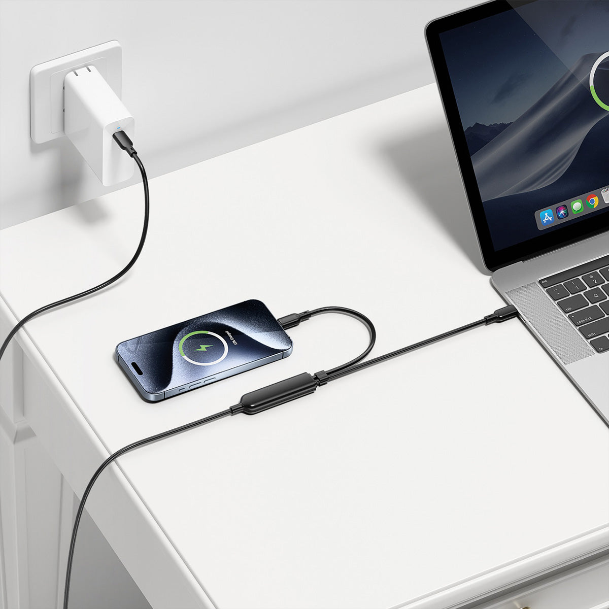 VALUE USB-Kabel – USB-C auf 2× USB-C – USB 2.0 (480 Mbit/s) – 1,8 m – PD 100 W – Geschirmt – Schwarz