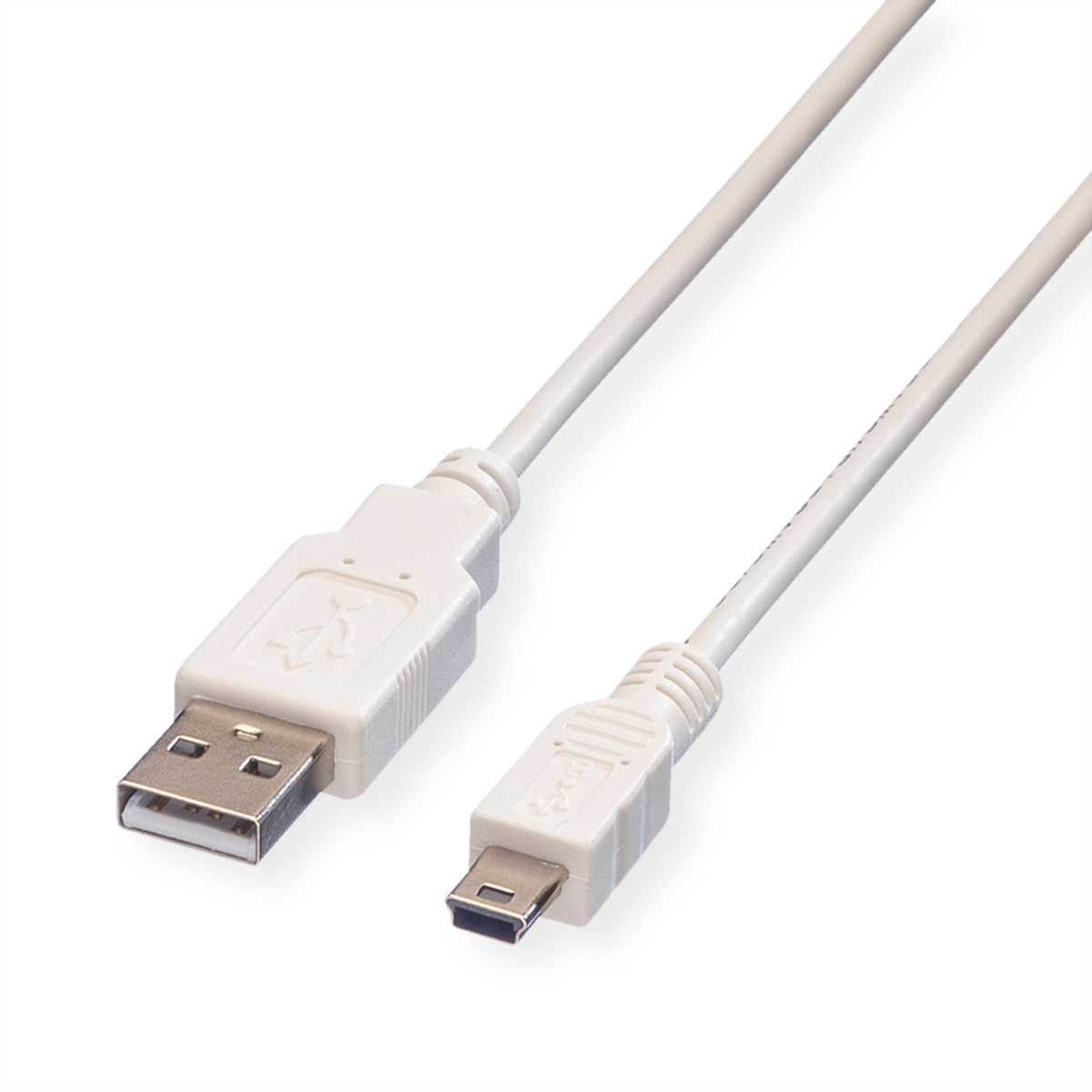 VALUE USB-A auf Mini-USB-B Kabel – USB 2.0 (480 Mbit/s) – 1,8 m – Geschirmt – Weiss