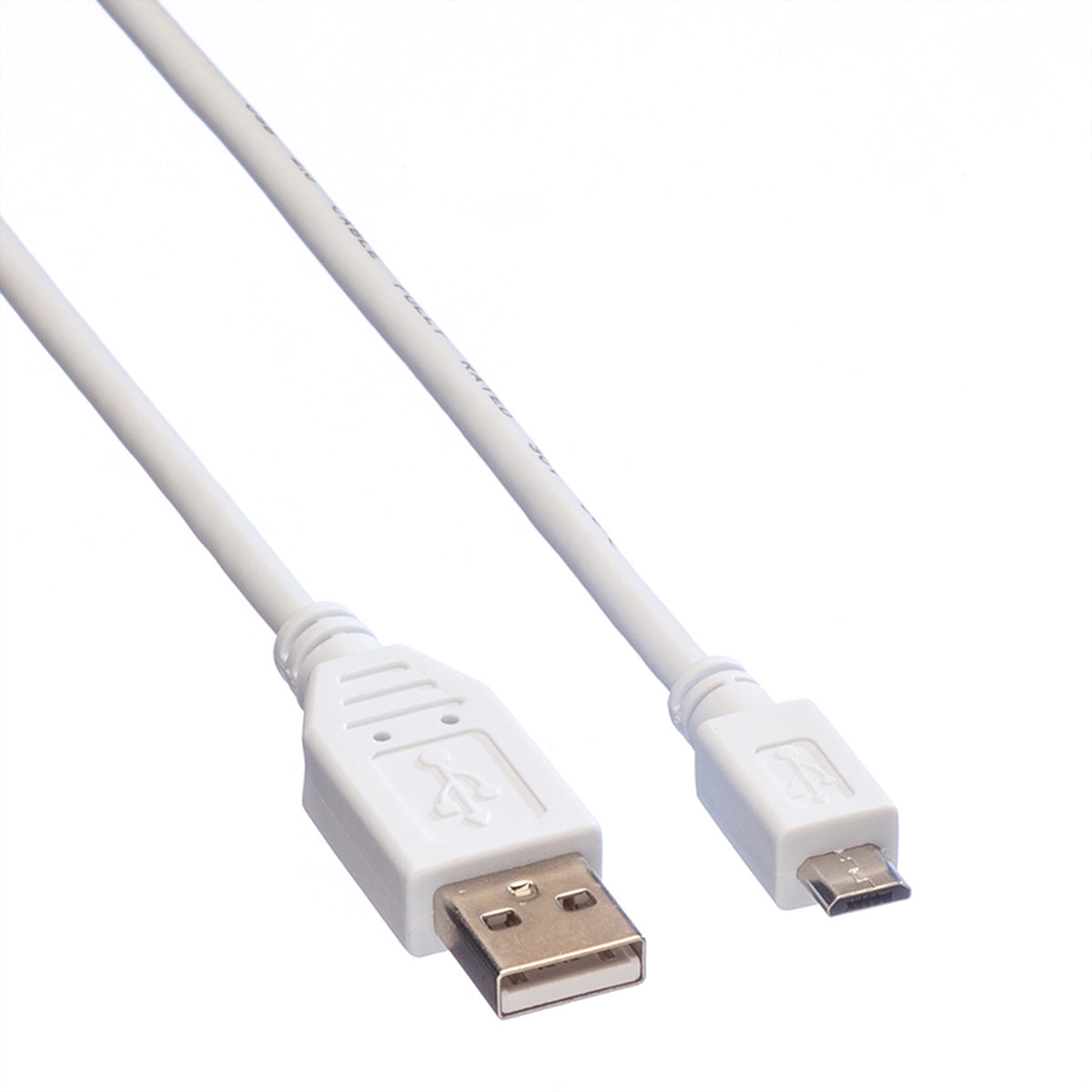 VALUE USB-Kabel – USB-A auf Micro-USB-B Kabel – USB 2.0 (480 Mbit/s) – 1,8 m – Geschirmt – Weiss