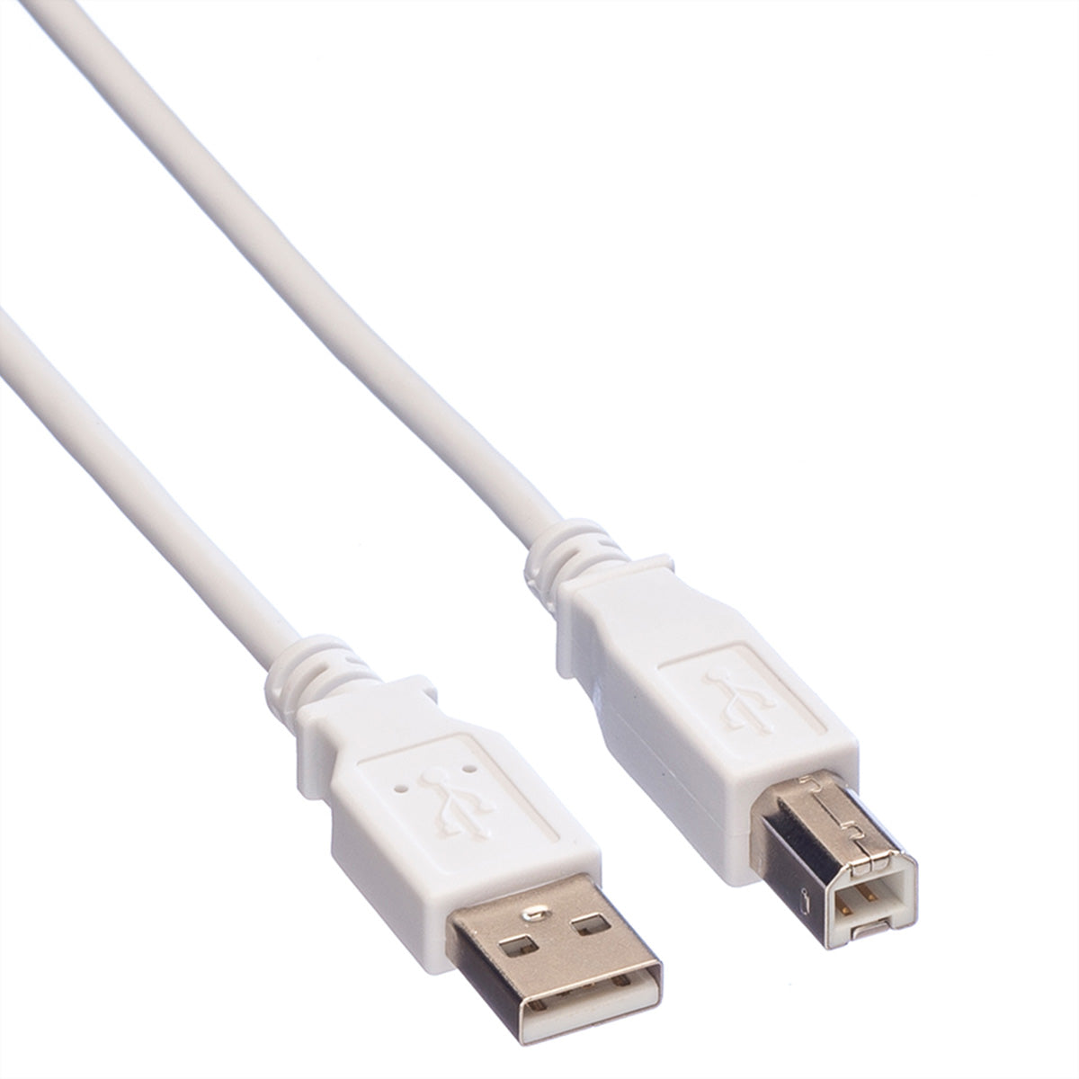 VALUE USB-A auf USB-B Kabel – USB 2.0 (480 Mbit/s) – 0,8 m – Geschirmt – Weiss