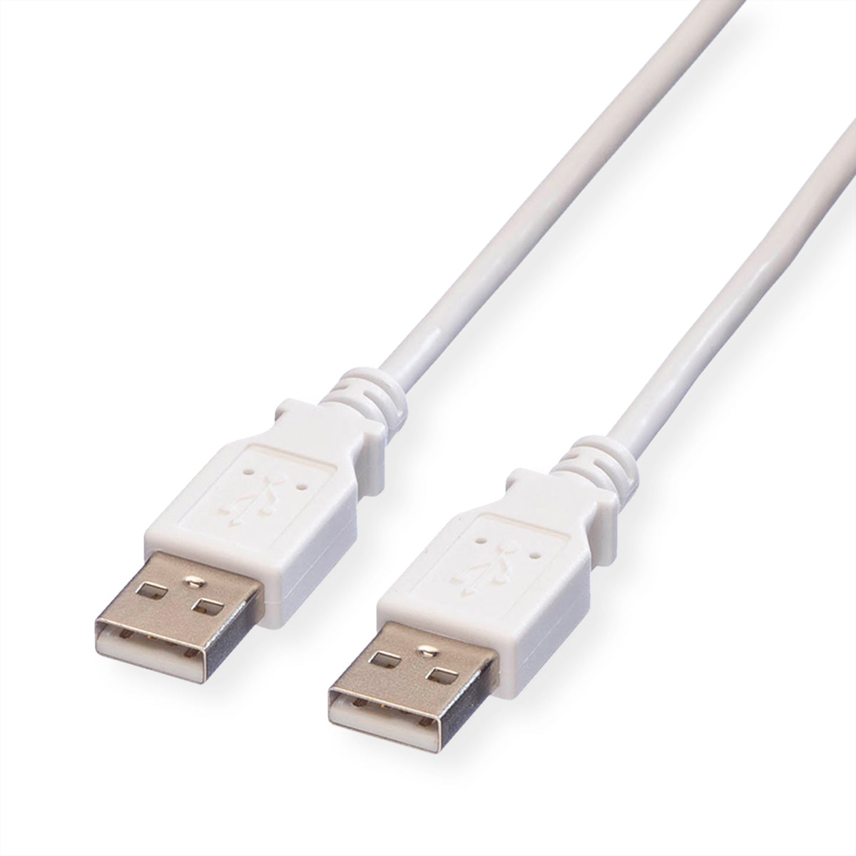 VALUE USB-A auf USB-A Kabel – USB 2.0 (480 Mbit/s) – 0,8 m – Geschirmt – Weiss