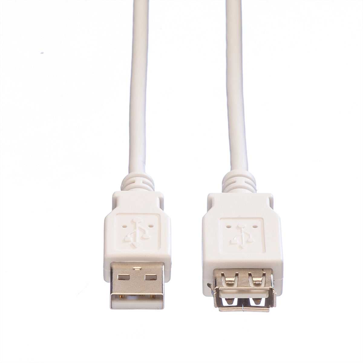 VALUE USB-A Verlängerungskabel (Stecker auf Buchse) – USB 2.0 (480 Mbit/s) – 1,8 m – geschirmt – Weiss