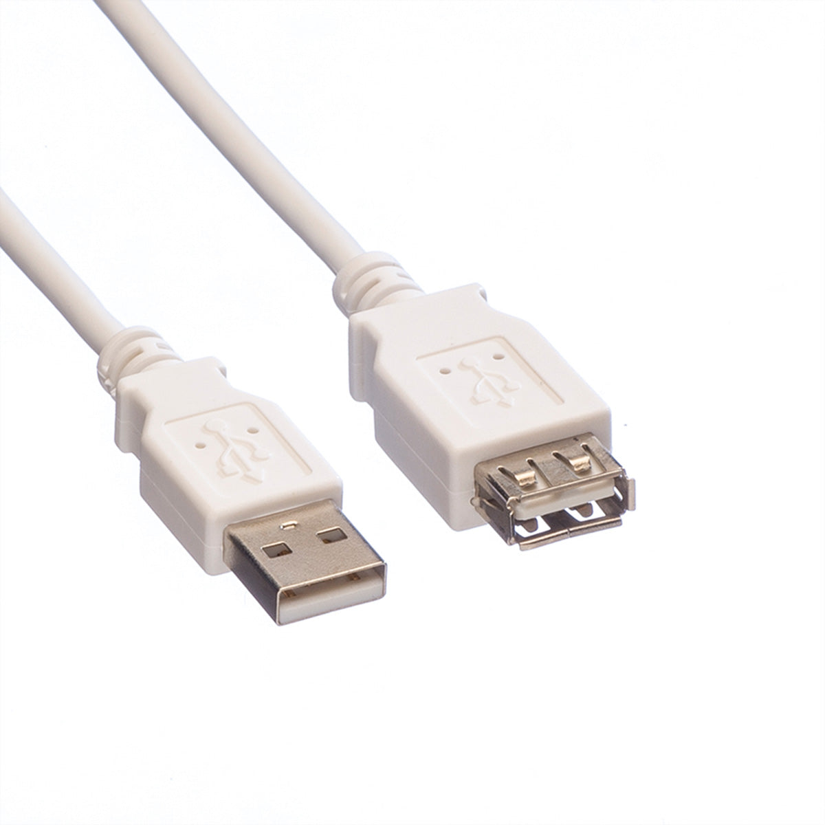 VALUE USB-A Verlängerungskabel (Stecker auf Buchse) – USB 2.0 (480 Mbit/s) – 0,8 m – Geschirmt – Weiss