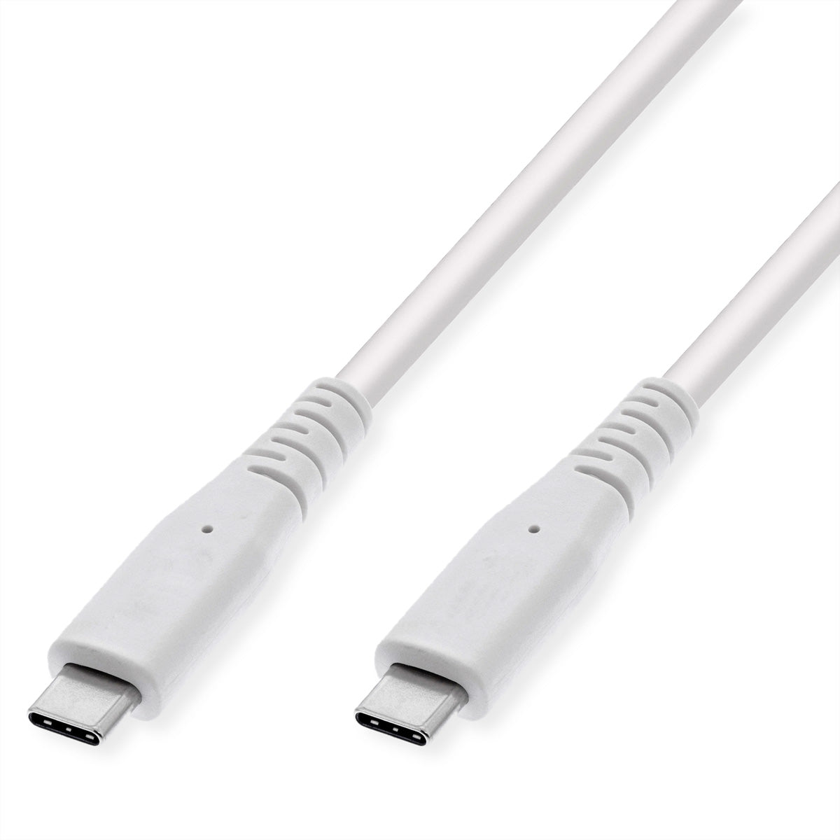 VALUE USB-C auf USB-C Kabel – USB 3.2 Gen 2 (10 Gbit/s) – 3 m – PD 60 W – Geschirmt, TPE-Mantel – Weiss