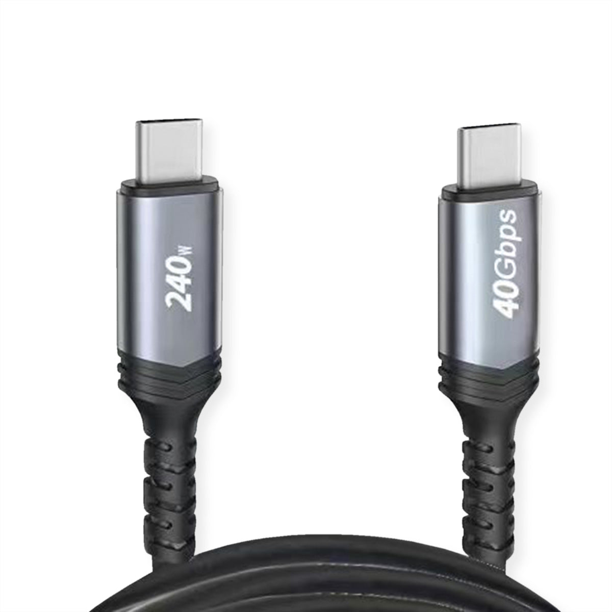 VALUE USB-C auf USB-C Kabel – USB4 40 Gbit/s – 0,8 m – PD 240 W – Geschirmt – Schwarz