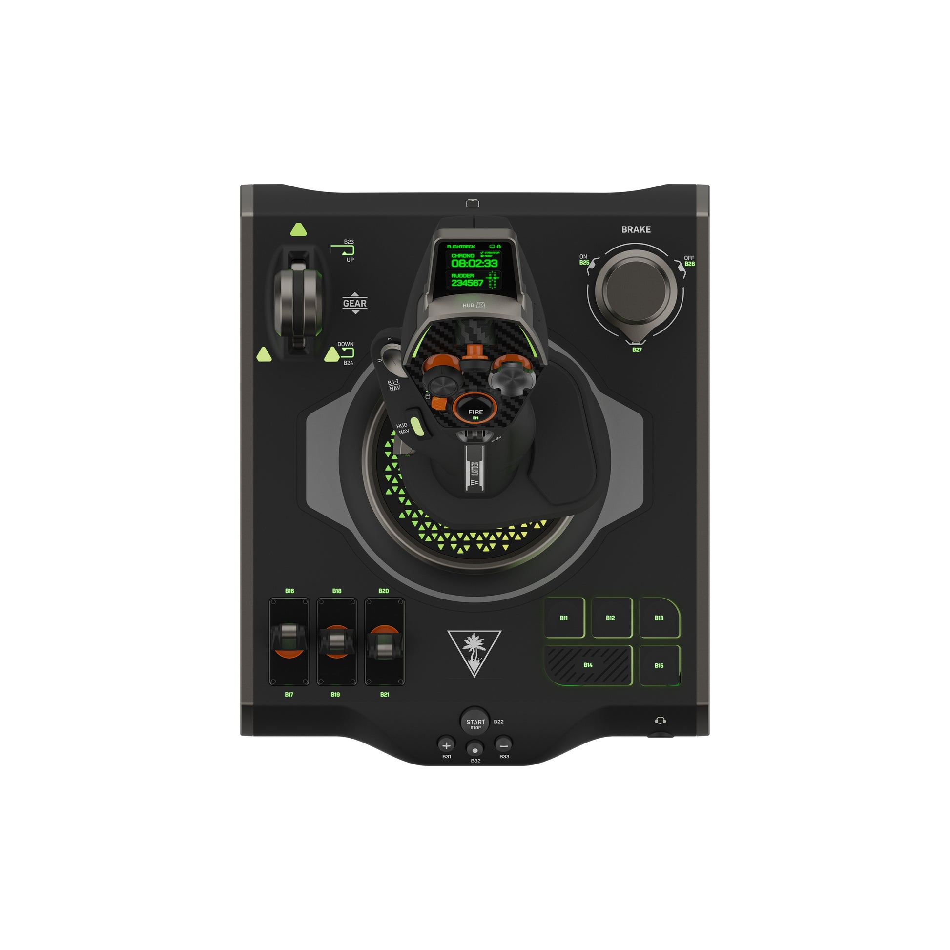 Turtle Beach VelocityOne Flightdeck – Joystick – USB (kabelgebunden), Schwarz, für PC (Windows 10, Windows 11)