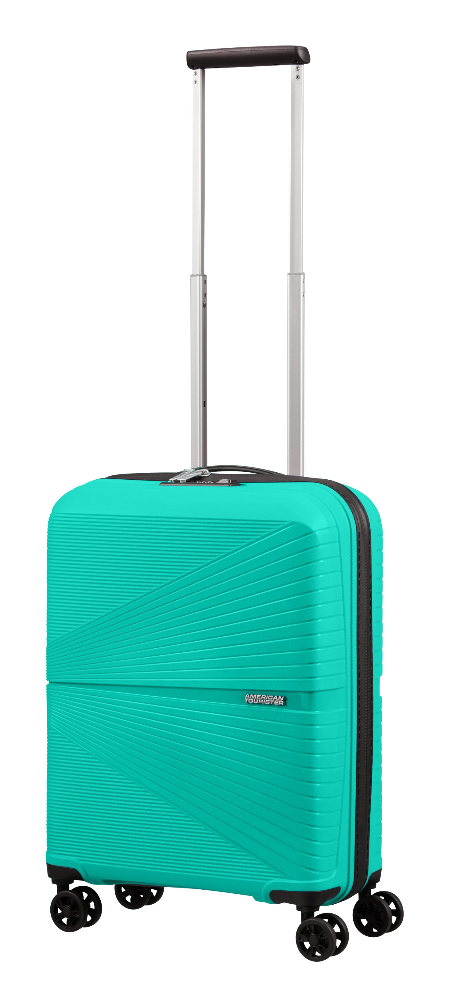 American Tourister Handgepäck-Trolley – Hartschale, 4 Doppelrollen, mit TSA, Aqua Grün, 40 × 50 × 20 cm