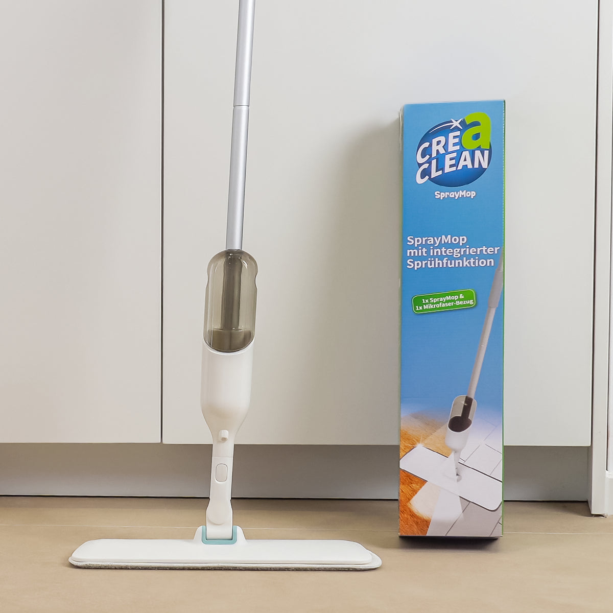 CREaCLEAN Sprühwischer 54067 – für alle Böden – grau