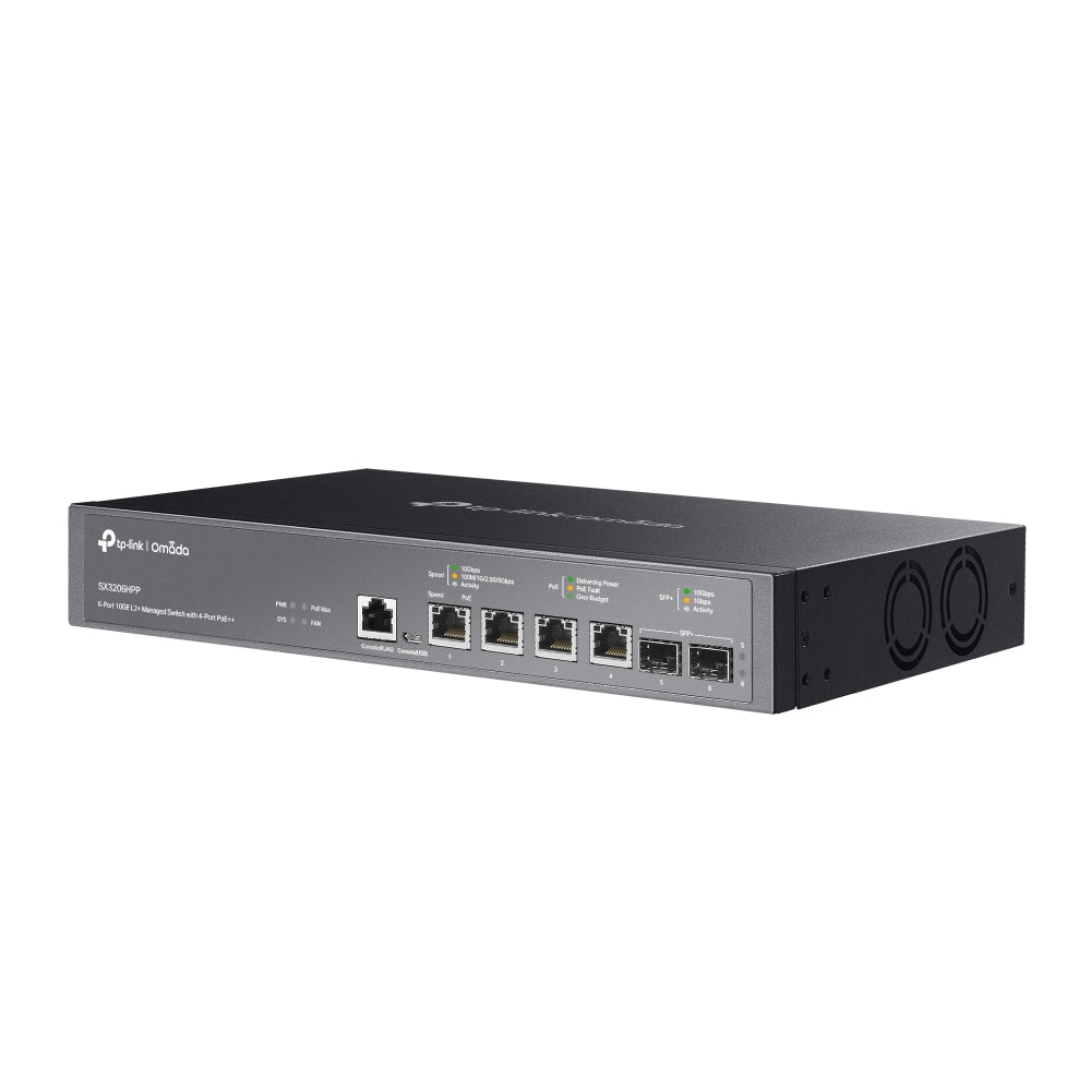 TP-Link SX3206HPP – Managed Switch – 4×10G, 2×SFP+, L2+, PoE++ 200 W, 1U