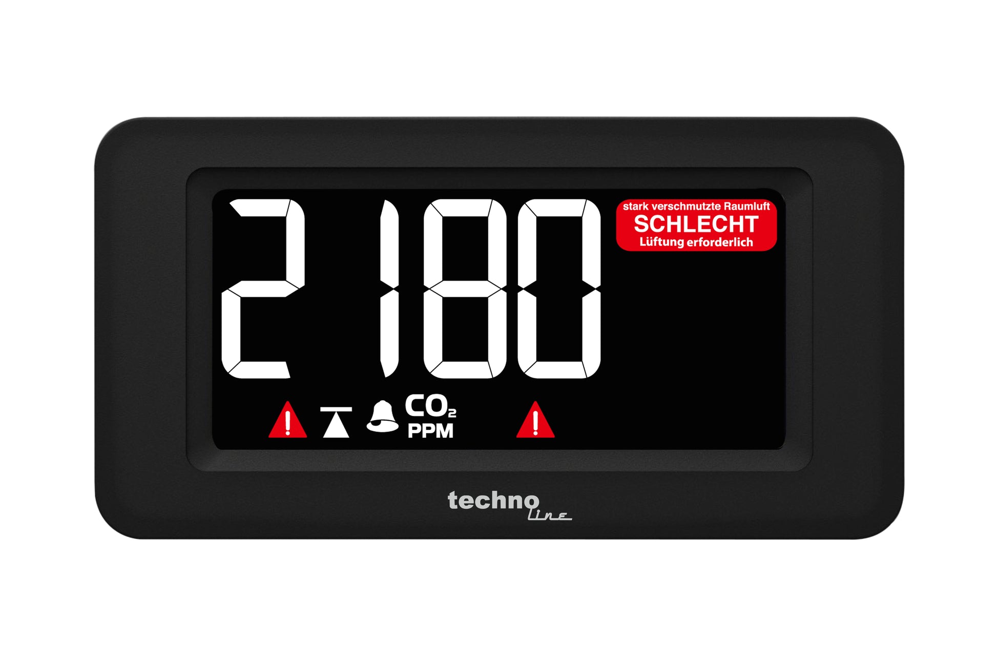 Technoline WL 1022 – Multisensor/Raumsensor, CO2-Messung, Display – schwarz