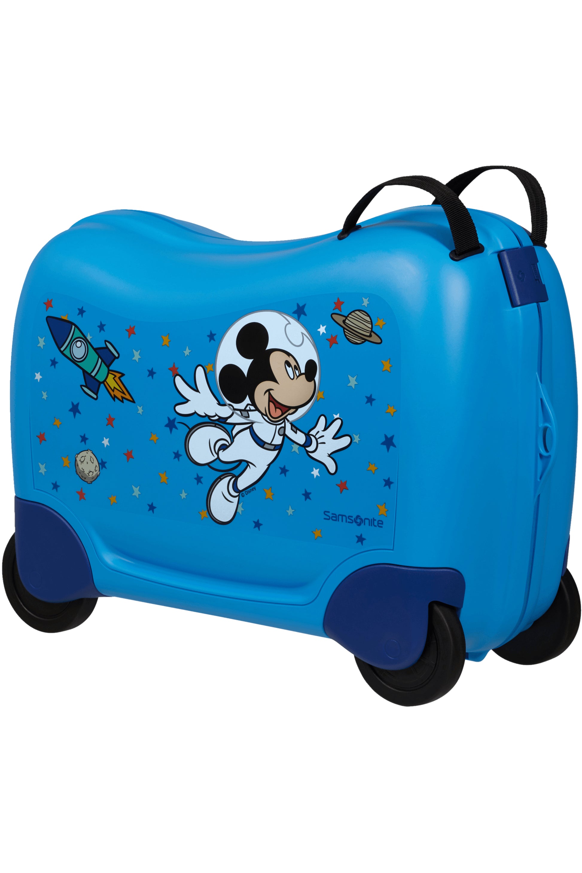 Samsonite Ride-on-Kindertrolley Dream2Go Rider Handgepäck – 30 l, 4 Rollen, Mickey Stars, 52 × 38 × 21 cm