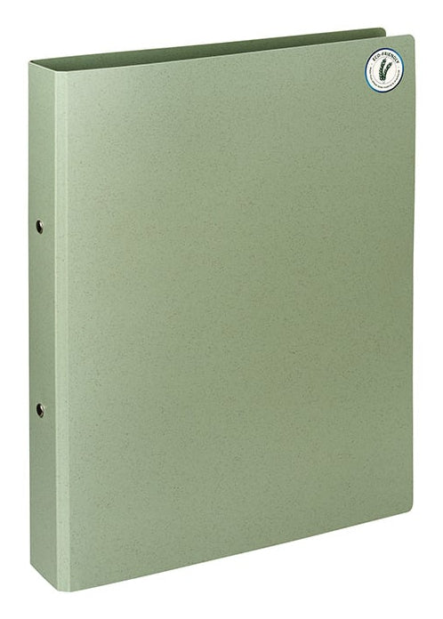 Kolma Zeigebuch – A4 Hochformat – 2-Ring-Ringmechanik, Ø 35 mm, Rücken 40 mm – Grün, Weizenstroh, Recyclingfähig