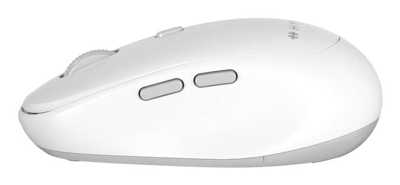 HyperSpace Next HS2100GL Mobile Maus – kabellos, für Rechtshänder, programmierbare Tasten, weiss