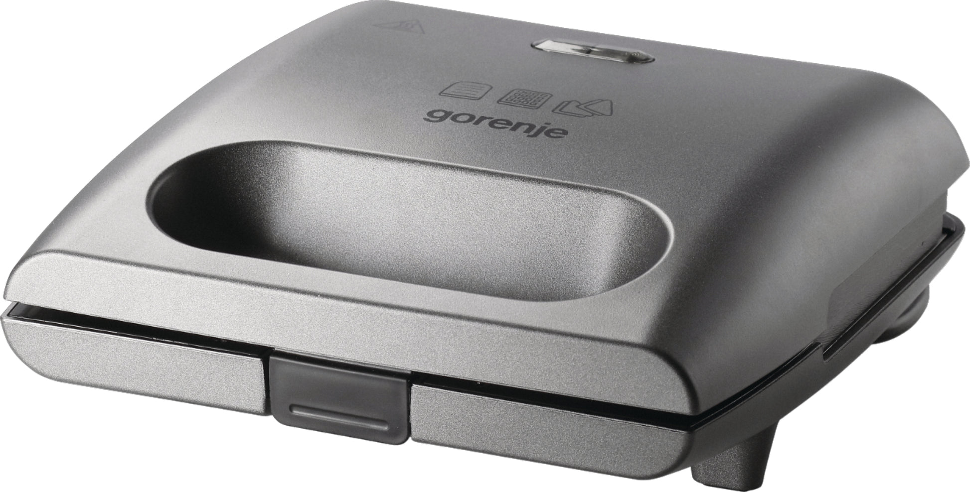 Gorenje Sandwichmaker SM703GCG – 700 W, Abnehmbare Platten & Antihaftbeschichtung – Silber