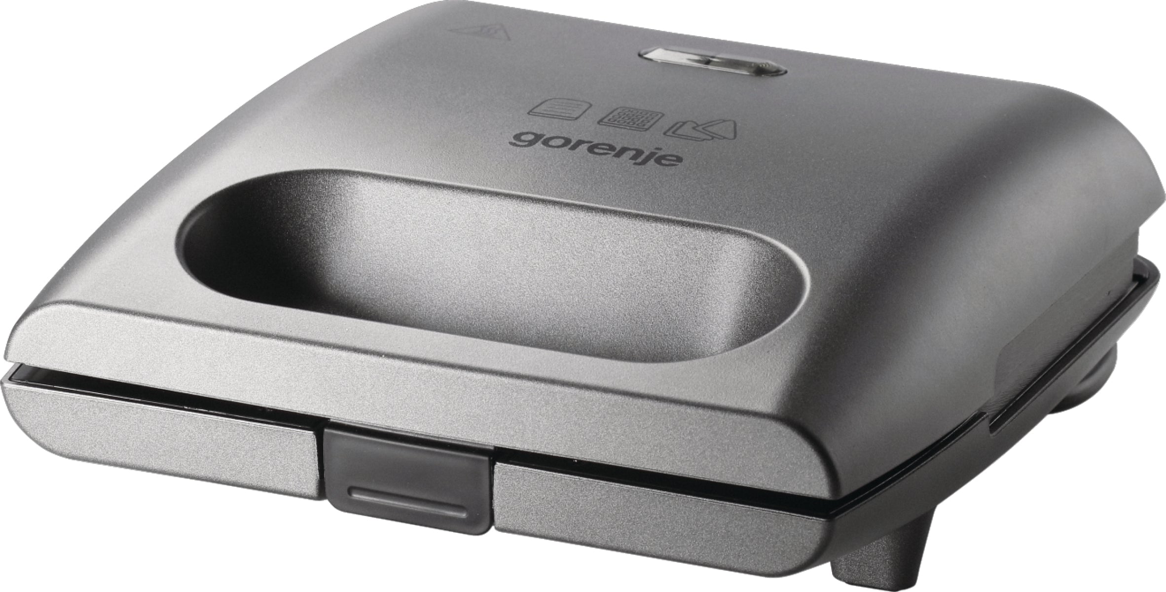 Gorenje Sandwichmaker SM703GCG – 700 W, Abnehmbare Platten & Antihaftbeschichtung – Silber