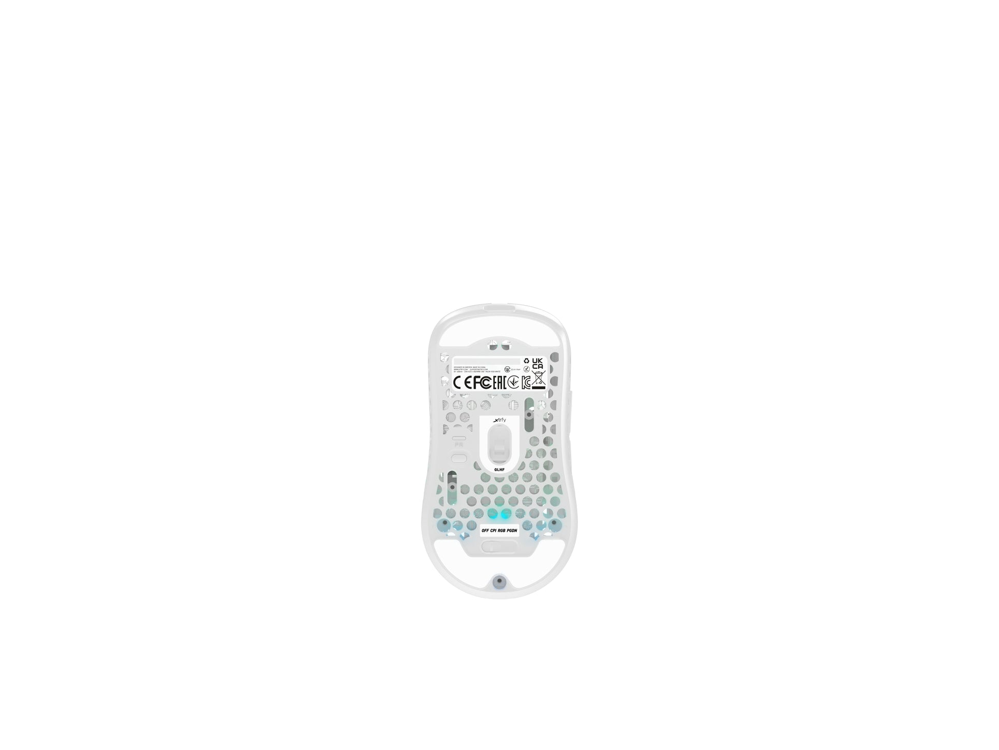 CHERRY XTRFY M42 – Gaming-Maus – Kabellos (2,4 GHz), 19000 DPI, RGB-Beleuchtung, beidhändig, Weiss
