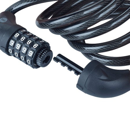 Yale YCC0 Kombinationsschloss – 4-stellig, Ø 10 mm, 1,8 m, Stahl/Vinyl, Schwarz
