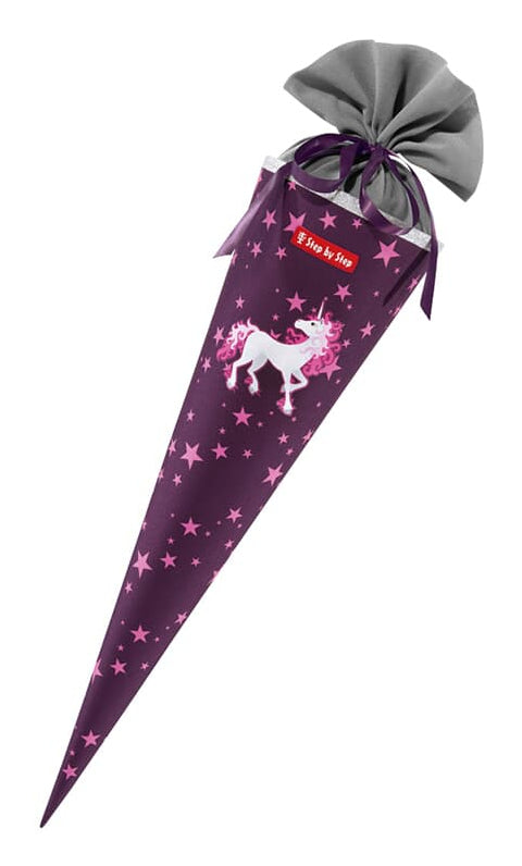 Step by Step Schultüte 70 cm × Ø 18 cm, 5 l – Motiv Einhorn Nuala – Serie 2IN1 – rPET