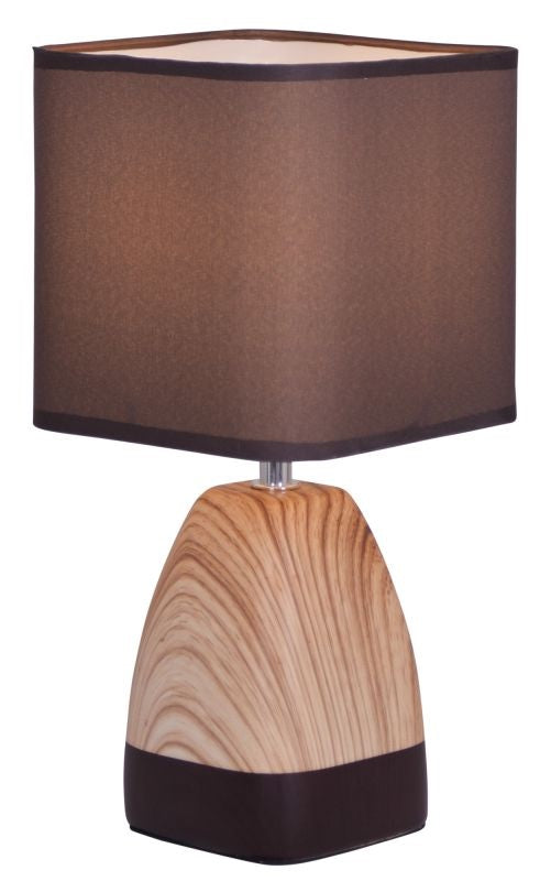 Näve Tischleuchte – Ø 15 × 31 cm, 40 W, nicht dimmbar, grau/holz, E14