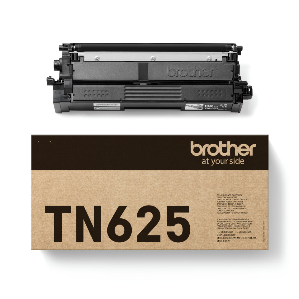 Brother TN-625BK Schwarz Toner – 3'000 Seiten – für Brother HL-L8430CDW/HL-L8570CDW/MFC-L8730CDW und andere