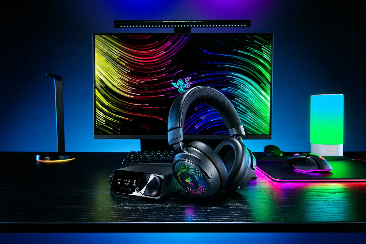 Razer Kraken V4 Pro – Gaming-Headset – USB-A, Surround-Sound, Boom-Mikrofon – Schwarz, für PS5/PC/Switch u. a.