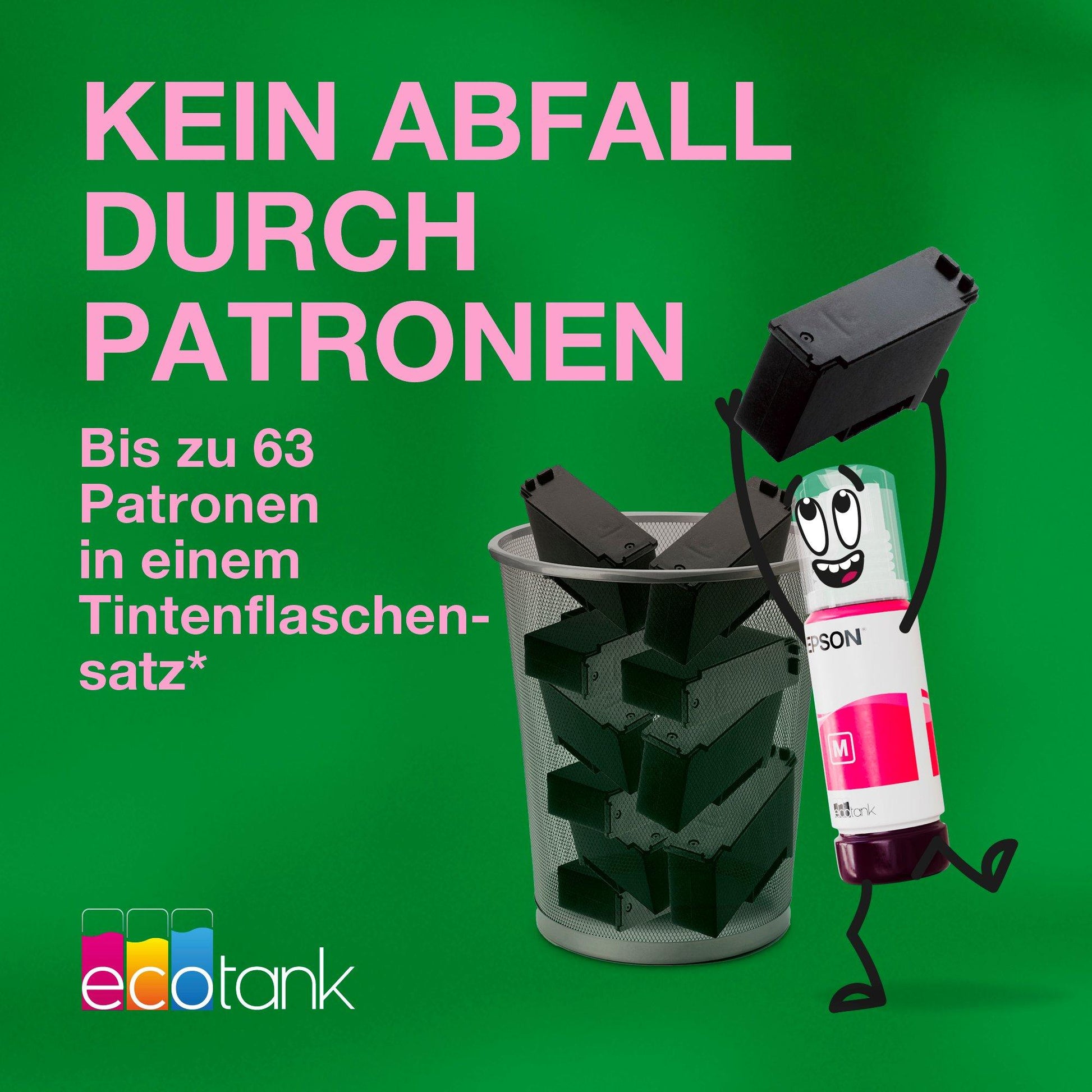Epson EcoTank ET-3956 – Farbtintenstrahl-Multifunktionsdrucker, A4, 3-in-1, Duplex, ADF, WLAN/LAN, AirPrint