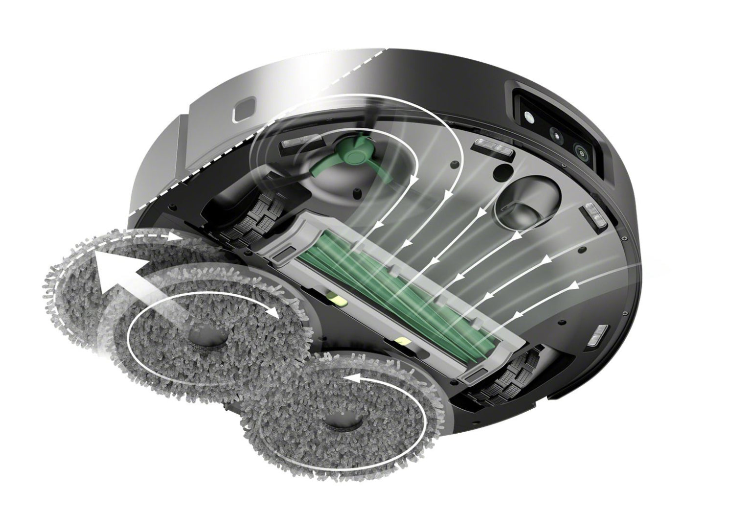 iRobot Roboterstaubsauger Roomba Plus 505 – 0,3 l, Akkubetrieb, 35,7 × 35,1 × 10,6 cm, 4,4 kg